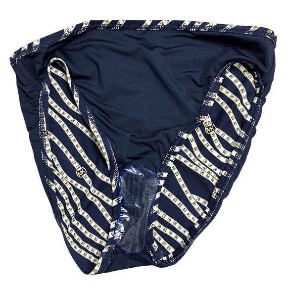 MICHAEL Michael Kors Bikini Bottom WMNS L High Leg - Diagonal Chain Belt Print - Picture 7 of 9